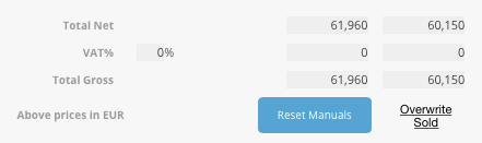 Manually Amending Your Prices and Fees