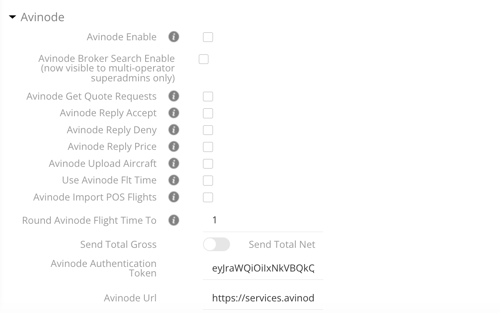 Avinode Settings Onboarding