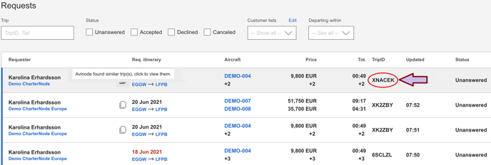 Avinode TRIP ID Onboarding