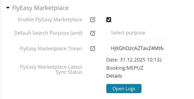 FlyEasy Marketplace Activation for Sourcing