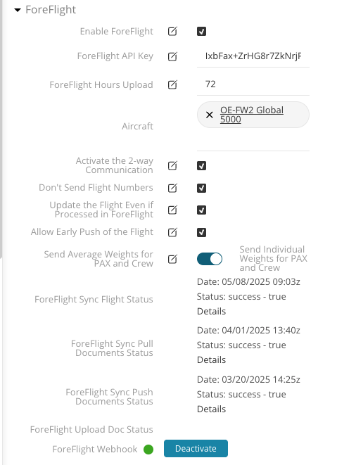 ForeFlight settings