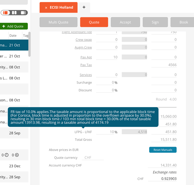 French VAT, calculation details