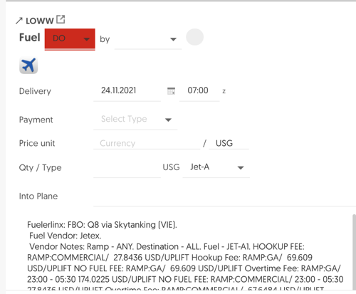 Fuelerlinx order