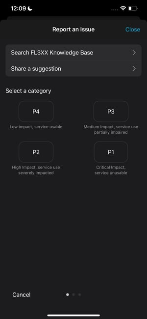 Access the Bug Reporting Feature