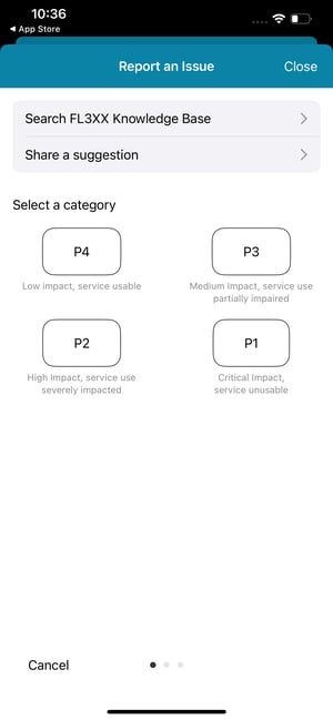 Access the Bug Reporting Feature