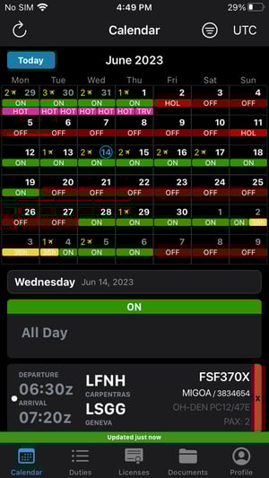 Calendar Screen