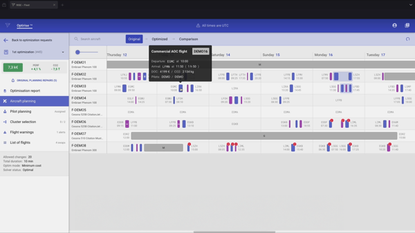 View your schedule in Optirise