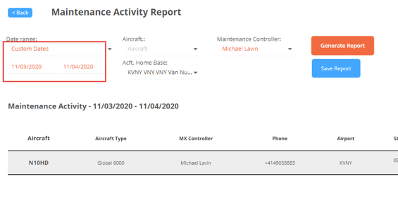 Maintenance Activity