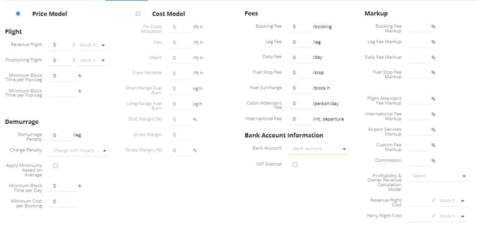 Price Area Example