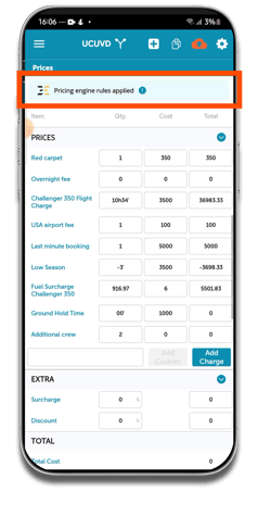 Pricing Engine Mobile