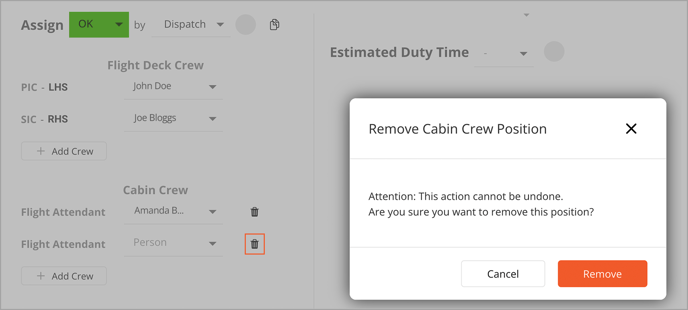 Delete Cabin Crew Large