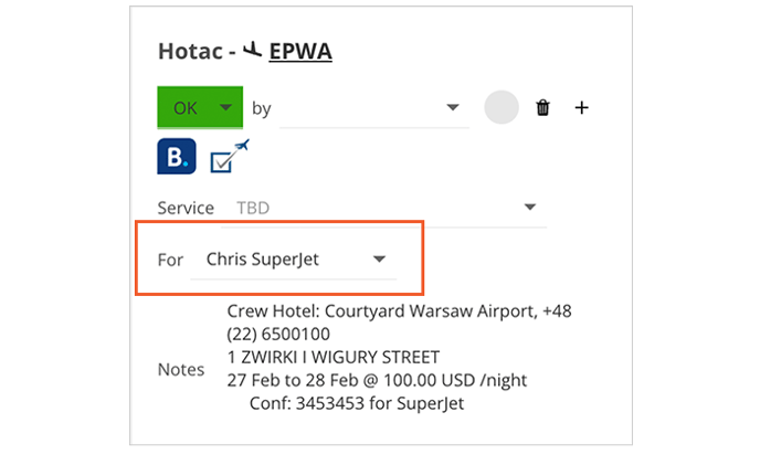 FlightBridge Order Recipient
