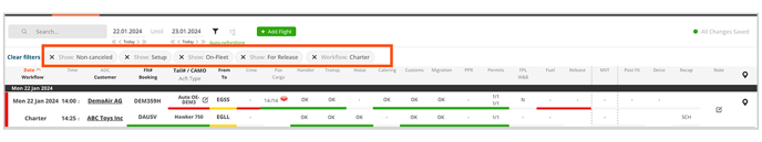 Clear FilteringS