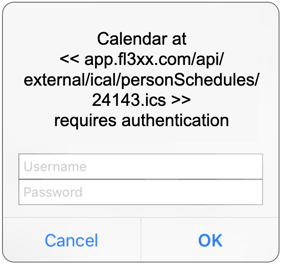 Resolving “Calendar requires authentication” errors