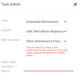 Inserting Maintenance Events  