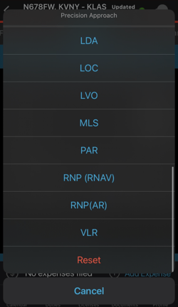 Precision approach options to choose from