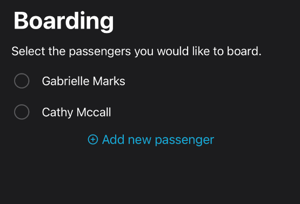 Search or Add New Passenger