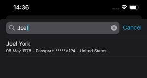 Search or Add New Passenger
