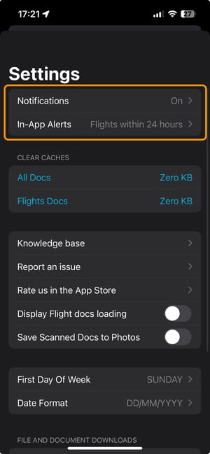 Essential Notifications Settings
