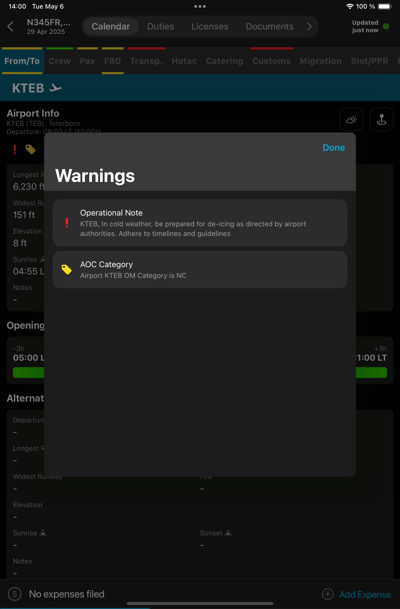 Simulator Screenshot - iPad mini (A17 Pro) - warnings