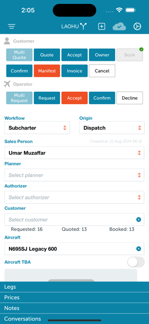 Subcharter Workflow