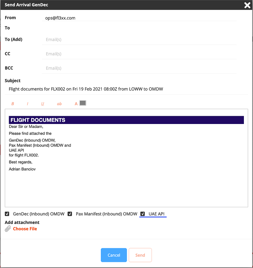 Flight Items: Migration and Customs