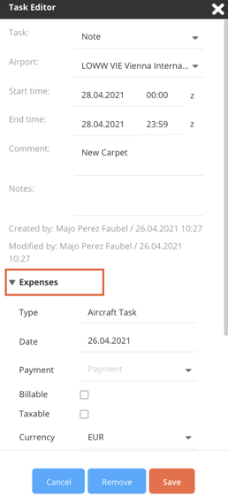 Non-Flight-Related Expenses