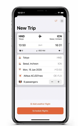 Schedule a flight