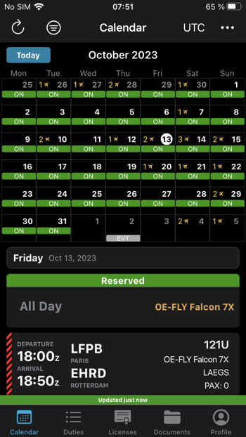 Main Screen Layout