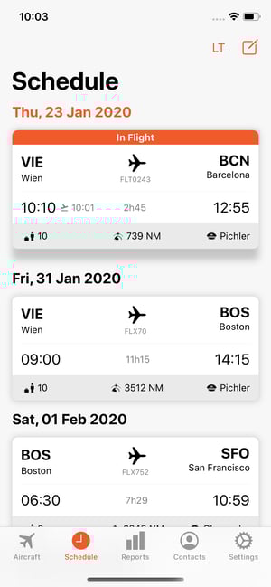 Schedule a flight