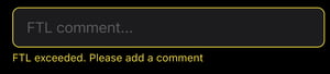 Mandatory FTL comment if an exceedance is present