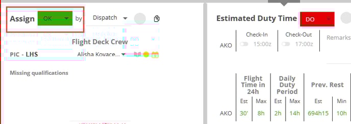 Short Crew Notice