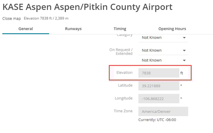Runway Elevation