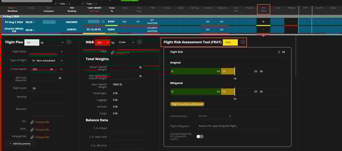 FRAT calculations in Dispatch step by step