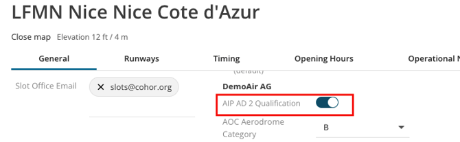 Airport Qualification Warnings