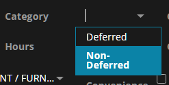 Deferred or Non-Deferred discrepancies can be assigned.