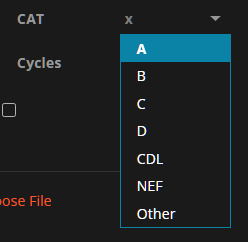 CAT (Category) Options