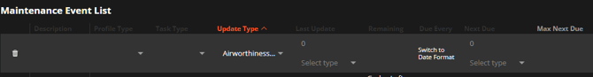 How to enter and manage Maintenance Event Lists