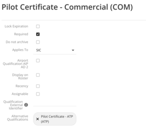 Alternative Qualifications