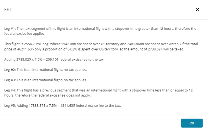 FET (Federal Excise Tax) 