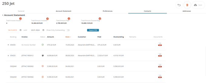Account Statement Overview