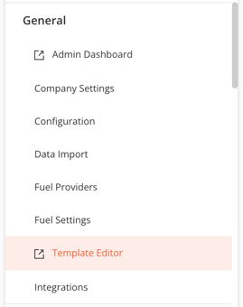 Accessing the Template Editor