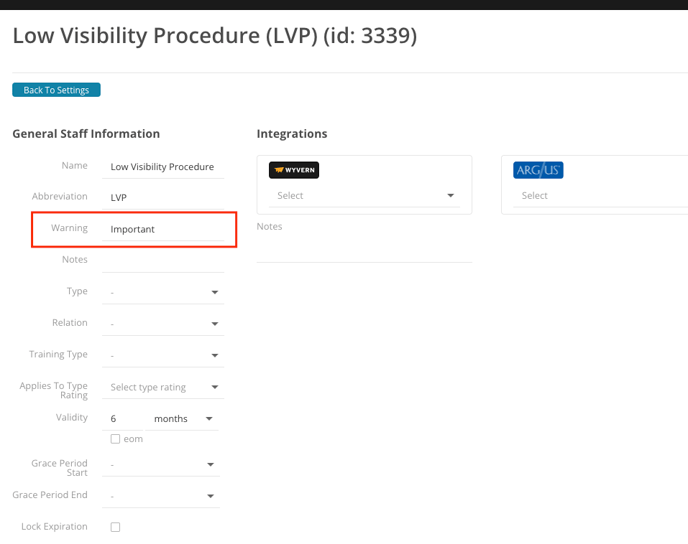 Customize Your Qualification Warnings