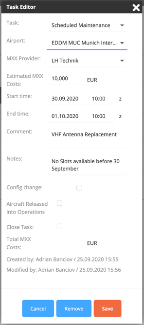 Task Editor