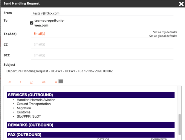 Status "by" Trip Support