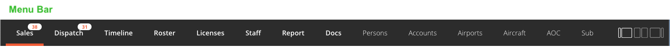 The menu bar