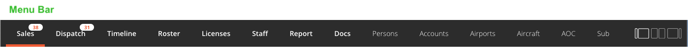 The menu bar