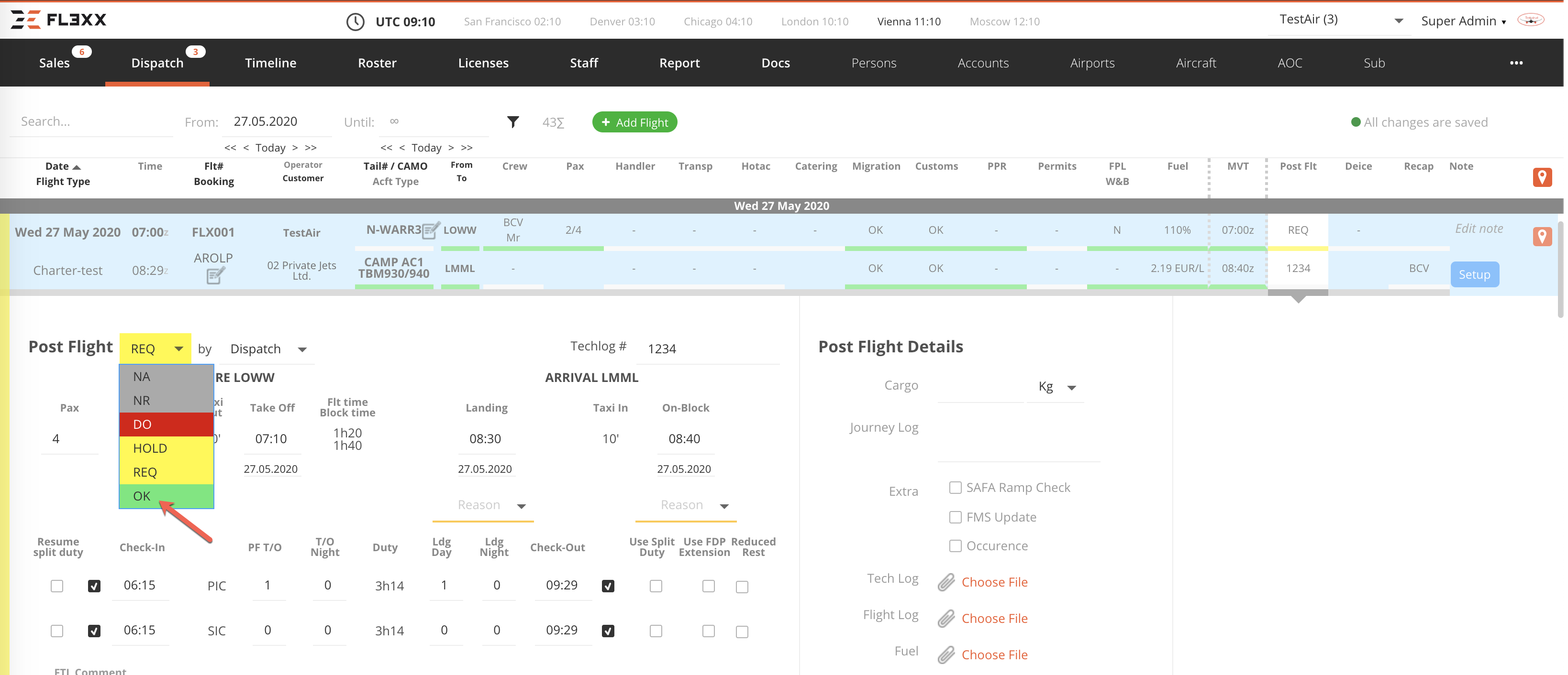 Update Aircraft Times & Cycles