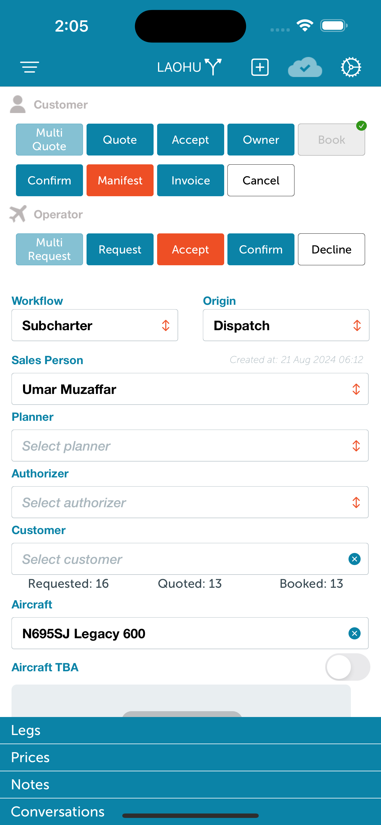 Subcharter Workflow