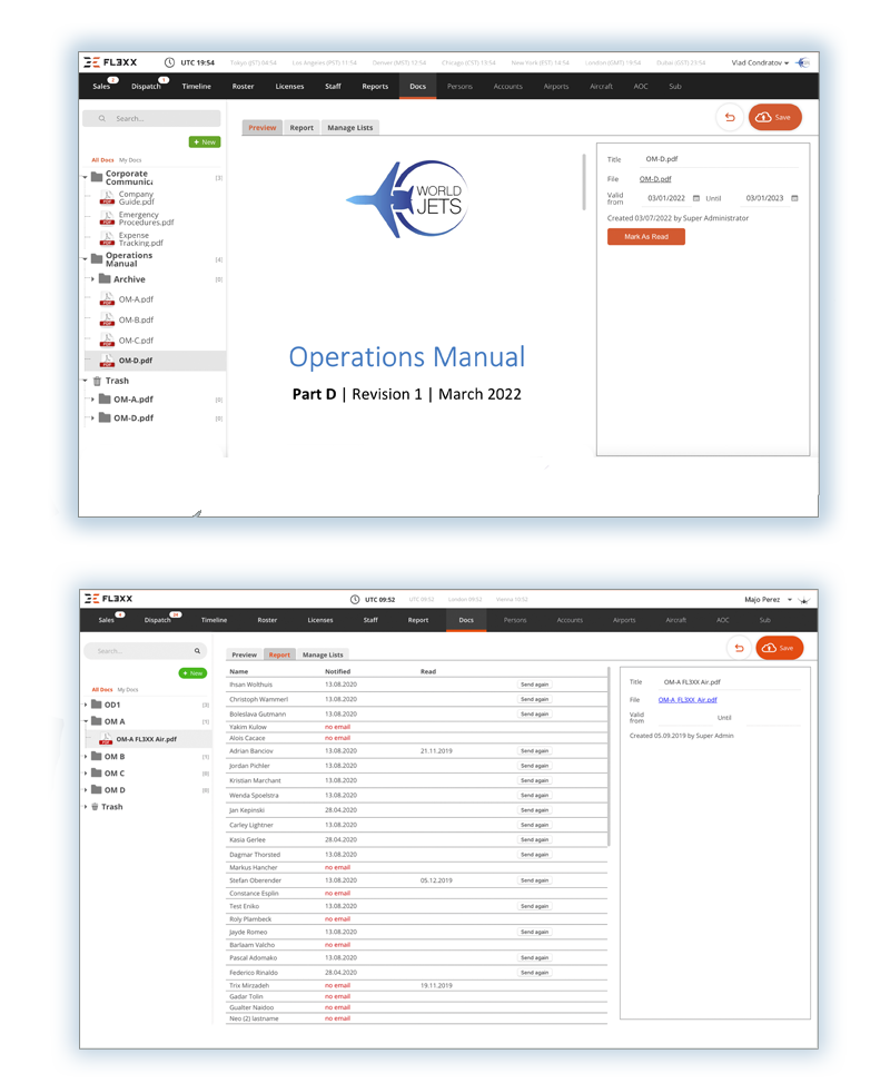 Docs Screens